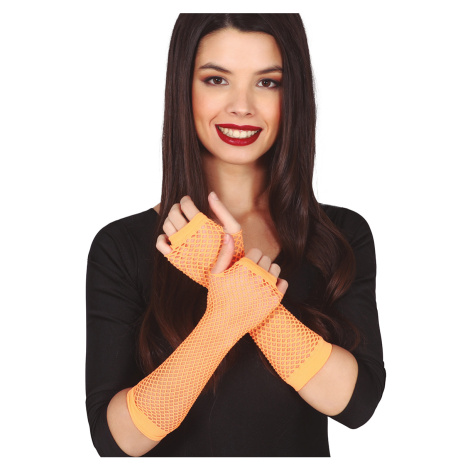 Guirca Dámské děrované rukavice - oranžové