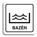 Accept Piktogram "bazén" (80 × 80 mm) (bílá tabulka - černý tisk)