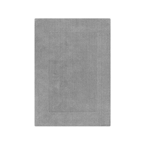 Flair Rugs Kusový ručně tkaný koberec Tuscany Textured Wool Border Grey Marl