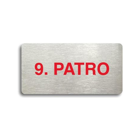 Accept Piktogram "9. PATRO" (160 × 80 mm) (stříbrná tabulka - barevný tisk bez rámečku)