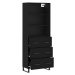 vidaXL Skříň highboard černá 69,5 x 34 x 180 cm kompozitní dřevo