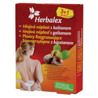 HERBALEX Hřejivé náplati s kaštanem 4 ks + bederní pás