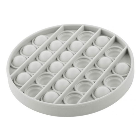 Senzorická hračka Práskací bubliny Push Pop Akuku kruh šedý