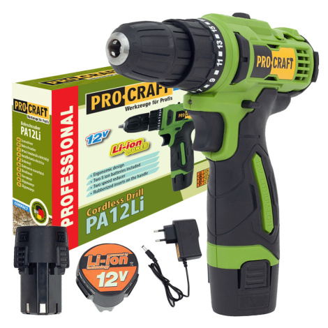 Procraft PA12Li Compact 12V - akumulátorový šroubovák (s 2x 1,5 Ah akumulátory a nabíječkou)