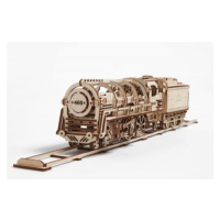Ugears 3D mechanické puzzle Parní lokomotiva s vagónem 443 ks