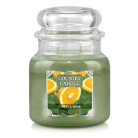 Country Candle Svíčka ve skleněné dóze, Citrus a šalvěj, 453 g