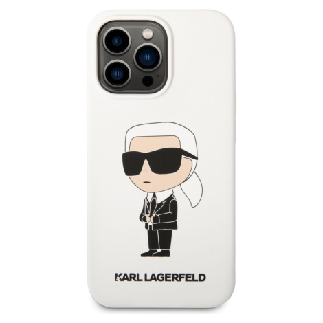 Karl Lagerfeld Liquid Silicone Ikonik NFT kryt iPhone 13 Pro bílý