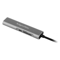Adaptér KRUGER & MATZ (HUB) USB C na port HDMI / USB3.0 / SD / MicroSD