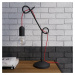 Lucande Lucande Jorna stolní lampa černá, kabel červený