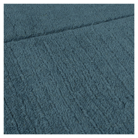 Kusový ručně tkaný koberec Tuscany Textured Wool Border Blue 200x290 cm Flair Rugs