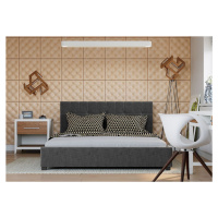X-SMAZAT Čalouněná postel MODENO 160x200 cm, Tmavě šedá