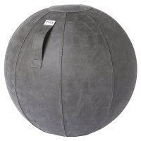 VLUV Sedací míč VEGA, veganská kůže, 600 - 650 mm, tmavá šedá