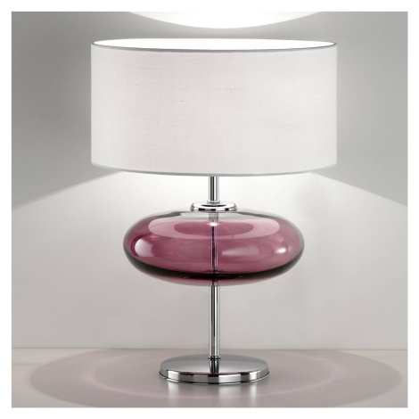 Ailati Stolní lampa Show Elisse 62 cm skleněný prvek růžová