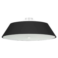 Černé stropní svítidlo se skleněným stínidlem ø 60 cm Hektor – Nice Lamps