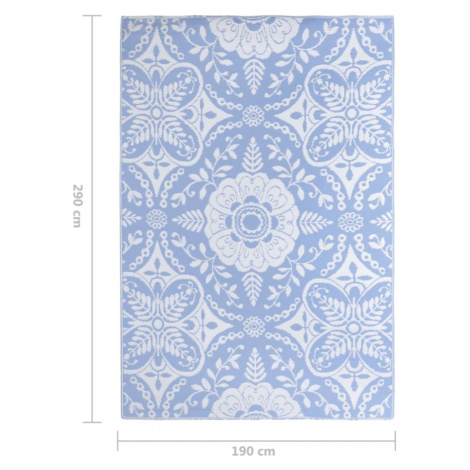 Venkovní koberec PP modrá Dekorhome 190x290 cm,Venkovní koberec PP modrá Dekorhome 190x290 cm vidaXL