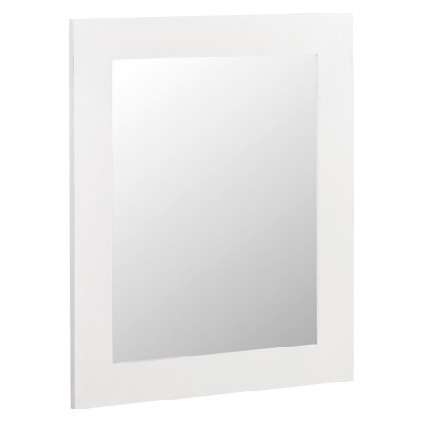 Estila Klasické nástěnné obdélníkové zrcadlo Blanc v bílém provedení z masivního dřeva mindi 110