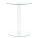 SHUMEE Konferenční stolek průhledný 40 cm tvrzené sklo, 322780
