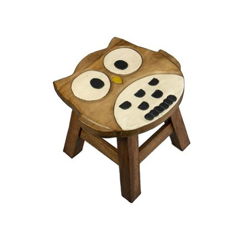 Dřevěná dětská stolička - SOVA TVAROVANÁ AK Trading