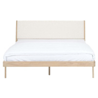 Dvoulůžková postel z dubového dřeva v bílo-přírodní barvě 160x200 cm Fawn – Gazzda