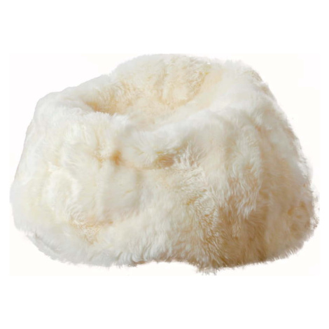 Bílý sedací vak z ovčí kožešiny Native Natural, ⌀ 110 cm