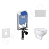 IDEAL STANDARD ProSys Set předstěnové instalace, klozetu a sedátka Bau Ceramic, tlačítka Oleas M