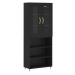 vidaXL Skříň highboard černá 69,5 x 34 x 180 cm kompozitní dřevo