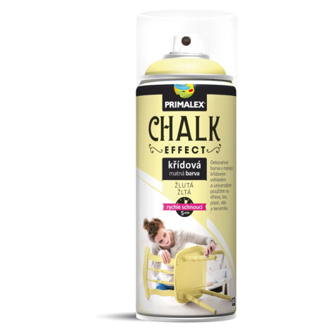 Primalex Křídová matná barva ve spreji Chalk Effect žlutá 400 ml