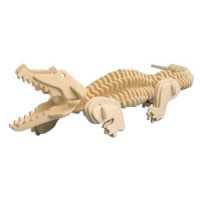 Dřevěné 3D puzzle dřevěná skládačka zvířata - Krokodýl M013