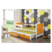 ArtAdrk Dětská postel CAMPOS Barva: Bílá / oranžová