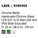 NOVA LUCE závěsné svítidlo LAVA chromovaný kov ručně vyrobené chromové sklo E27 1x12W 230V IP20 