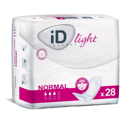 VLOŽKY ABSORPČNÍ ID EXPERT LIGHT NORMAL 350ML,COTTON FEEL,28KS