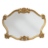 Estila Luxusní nástěnné barokní zrcadlo Emociones se zlatým ozdobným rámem 91cm
