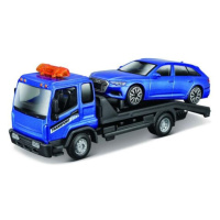 Bburago 1:43 STR FIRE Flatbed Tow Truck, w/Audi A6 Avant