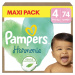 PAMPERS Harmonie Baby vel. 4, 74 ks