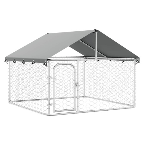 vidaXL Venkovní psí kotec se střechou 200 x 200 x 150 cm