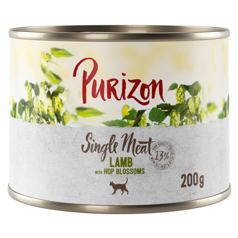 Purizon Single Meat 24 x 200 g – výhodné balení - jehněčí s květy chmelu