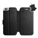 Flip pouzdro na mobil Apple iPhone 6 / iPhone 6s - Černé - kožené - Black Leather