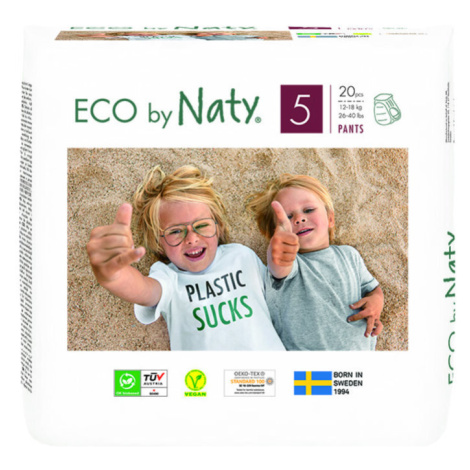 ECO BY NATY PANTS Kalhotky plenkové jednorázové 5 (12-18 kg) 20 ks Naty Nature Babycare