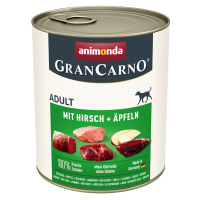 Výhodné balení animonda GranCarno Original 2 x 6 ks (12 x 800 g) - jelení a jablka