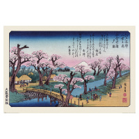 Plakát, Obraz - Hiroshige - Mount Fuji Koganei Bridge, (91.5 x 61 cm)
