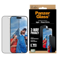 PanzerGlass® Privacy sklo Apple iPhone 17/16 Pro s instalačním rámečkem