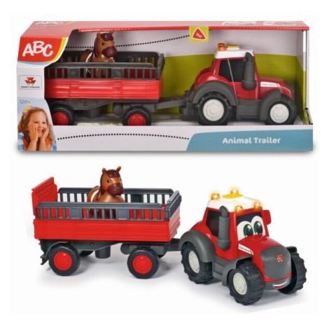 DICKIE - Abc Traktor Massey Ferguson S Přívěsem 30 Cm