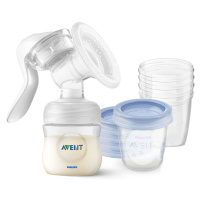 PHILIPS AVENT Odsávačka mateřského mléka manuální + VIA 180 ml 5 ks