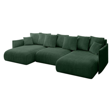 ALTDECOR SEDACÍ SOUPRAVA s funkcí lůžka a úložným prostorem pod postelí ONESK-U 317x177x72 zelen