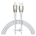 Kabel USB cable for Lightning Baseus Glimmer Series, 2.4A, 1m (White)