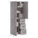 vidaXL Skříň highboard šedá sonoma 69,5 x 34 x 180 cm kompozitní dřevo