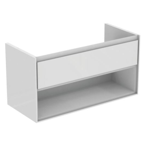 Koupelnová skříňka pod umyvadlo Ideal Standard Connect Air 100x44x51,7 cm bílá lesk/světle šedá 