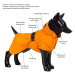 Ochranná pláštěnka pro psy Paikka - oranžová Velikost: 35