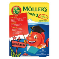 Möller’s Omega 3 Želé rybičky 45 ks, malina