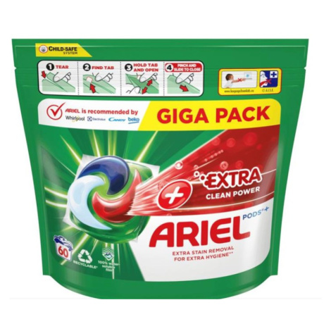 Ariel Plus Extra Clean gelové kapsle na praní 60 ks